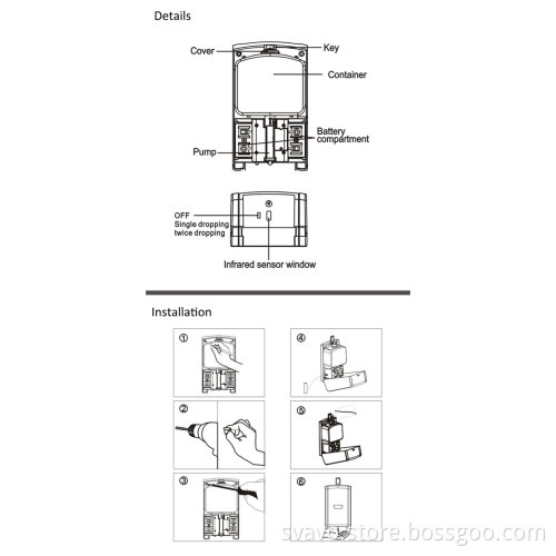 V-430 ceramic liquid automatic soap dispenser